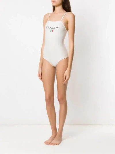 Shop Adriana Degreas Italia Swimsuit In White