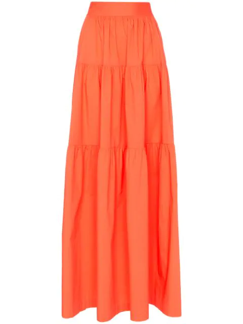 apricot maxi skirt