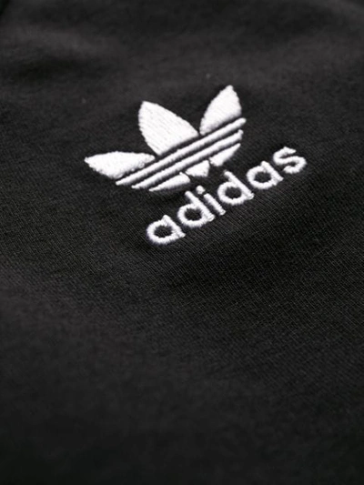 Shop Adidas Originals Cropped Logo Top In Black