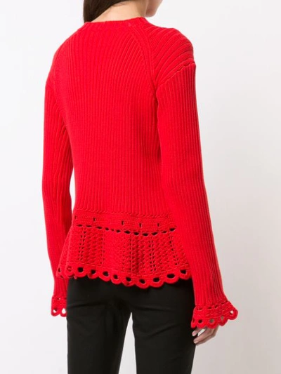 Shop Derek Lam 10 Crosby Crochet Pullover - Red