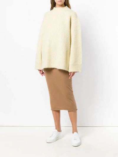 Shop Stella Mccartney High Waisted Pencil Skirt - Brown