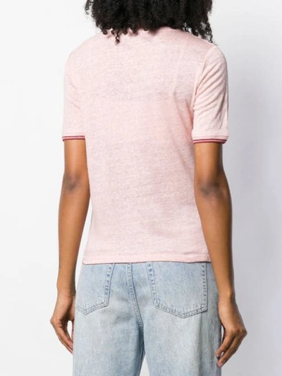Shop Rag & Bone Contrast Embroidered Trim T In Pink