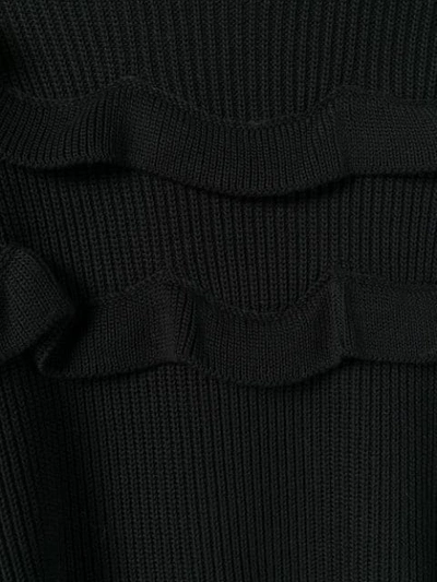 Shop Red Valentino Frill Trim Sweater In Black