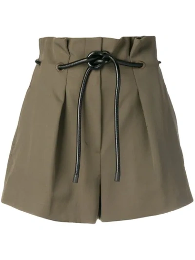 Shop 3.1 Phillip Lim / フィリップ リム Origami Pleated Shorts In Green