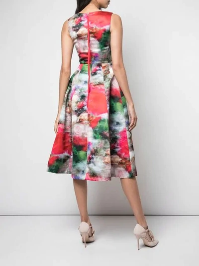 Shop Adam Lippes Flared Floral Print Dress In Multicolour