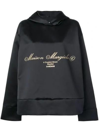 Shop Mm6 Maison Margiela Oversized Draped Sweatshirt In Black