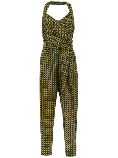 Shop Andrea Marques Printed Jumpsuit In Green