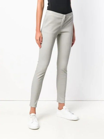 Shop Fabiana Filippi Skinny Trousers In Grey