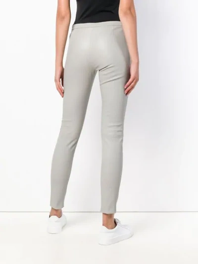 Shop Fabiana Filippi Skinny Trousers In Grey