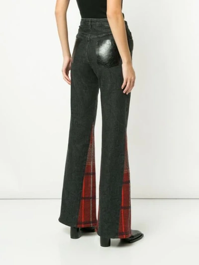 Shop Sonia Rykiel Jeans Mit Schottenkaro In Grey