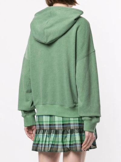 Shop Goen J Logo Hoodie In Green