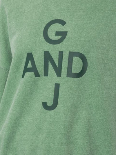 Shop Goen J Logo Hoodie In Green