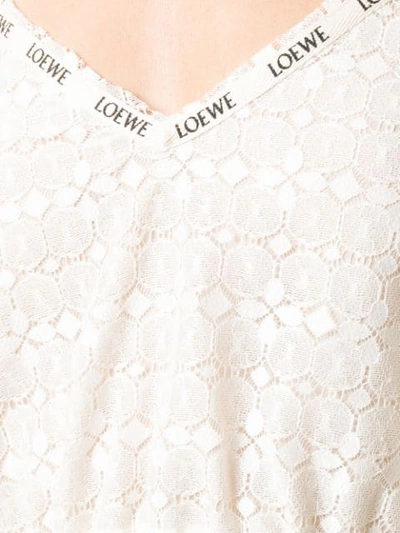 Shop Loewe Ribbon Detailed Top In White