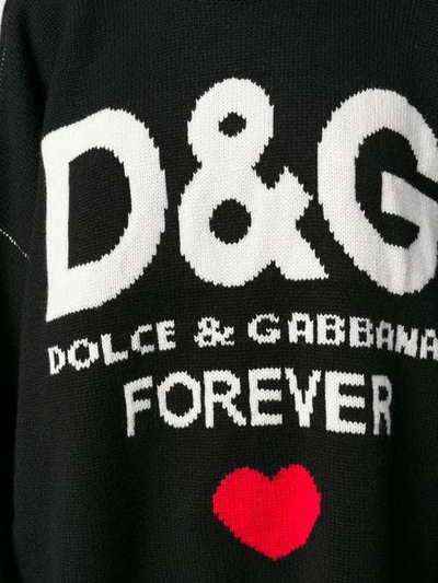 Shop Dolce & Gabbana Cashmere D&g Forever Jumper In Black