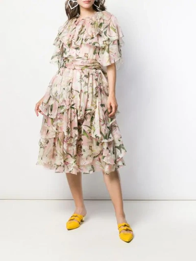 Shop Dolce & Gabbana Short Ruffled Dress In Pink