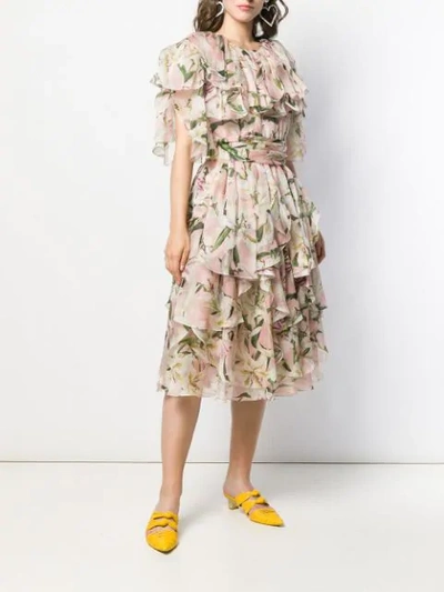 Shop Dolce & Gabbana Short Ruffled Dress In Pink