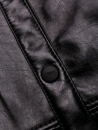 Shop Msgm Button Pencil Skirt In Black