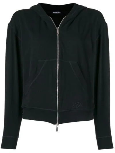 Shop Dsquared2 Zipped Cardigan In Black