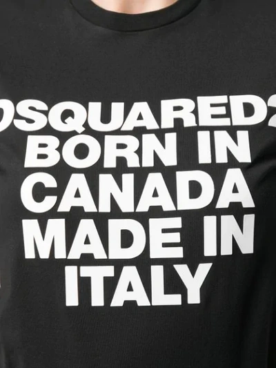 Shop Dsquared2 Born In Canada T-shirt In Black