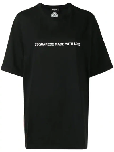 Shop Dsquared2 Made With Love T-shirt In Black