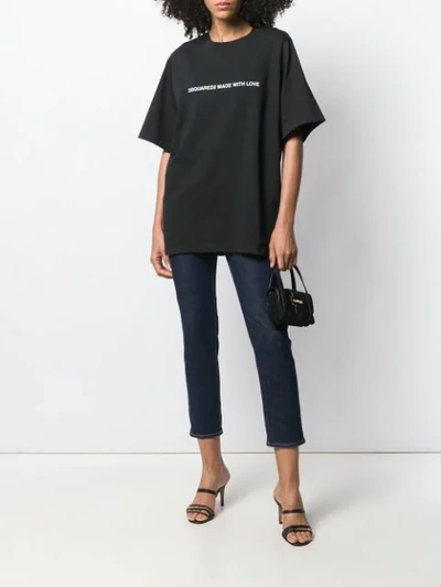 Shop Dsquared2 Made With Love T-shirt In Black