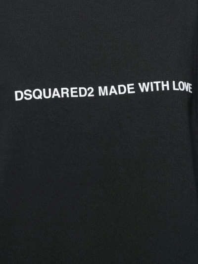 DSQUARED2 MADE WITH LOVE印花T恤 - 黑色