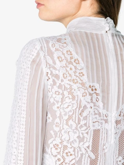 High neck lace top
