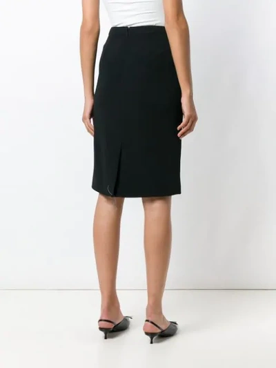 Shop Roberto Cavalli Classic Pencil Skirt In Black