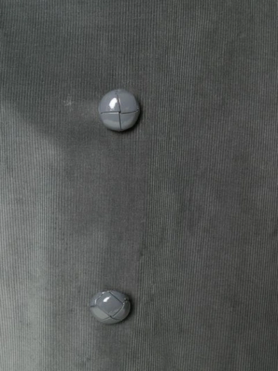 Shop Nina Ricci Velvet Cord Trench Coat - Grey