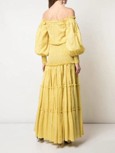 Shop Alexis Thalssa Dress In Yellow Dot
