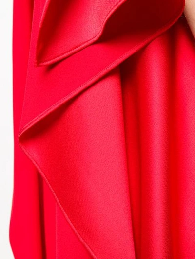 Shop Neil Barrett Asymmetric Draped Dress In Red