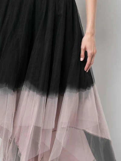 Shop Marc Le Bihan Tulle Panel Midi Dress In Black/pink