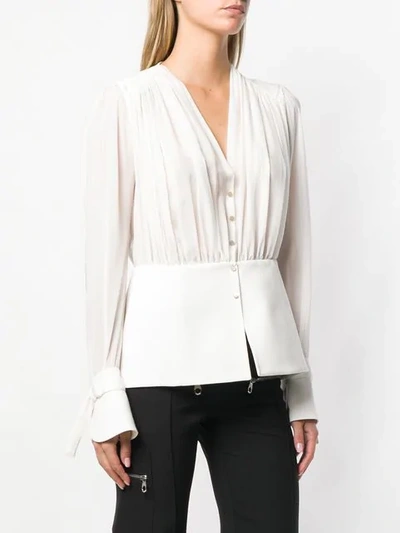 Shop Chloé Peplum Hem Blouse In White