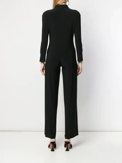 Shop Norma Kamali Longsleeved Jumpsuit In Black