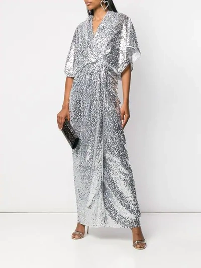 Shop In The Mood For Love Vanessa Sequined Dress In Silver