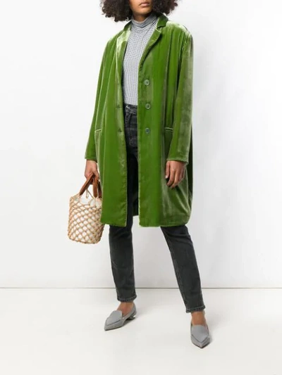 Shop Aspesi Single Breasted Coat - Green