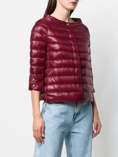 Shop Herno Padded Jacket In Red