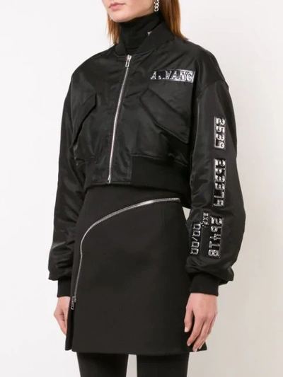 Shop Alexander Wang 'credit Card' Bomberjacke - Schwarz In Black