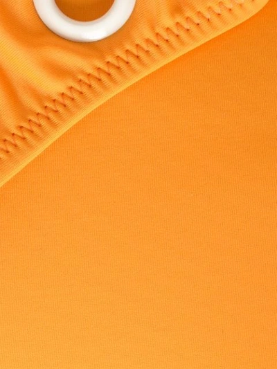 Shop Solid & Striped Jackie Eyelet Detail Swimsuit In Orange