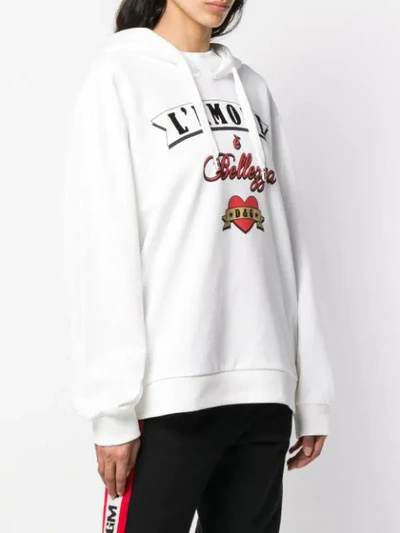 Shop Dolce & Gabbana 'l'amore È Bellezza' Hoodie In White