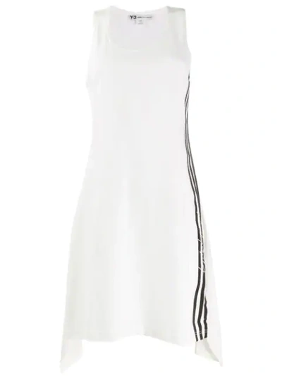 Shop Y-3 Side Stripe Dress In White