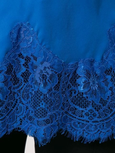 Shop Gold Hawk Lace Trimmed Cami Top In Blue