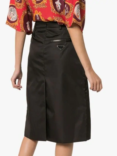 Shop Prada A-line Midi Skirt In Black