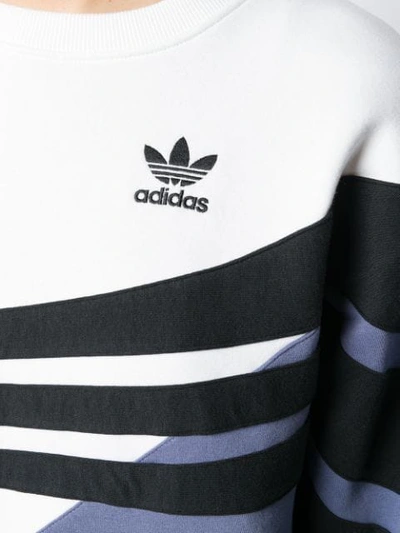 Shop Adidas Originals Panel Logo Sweatshirt In Blue