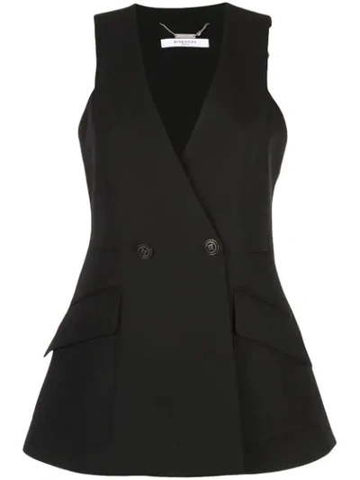 Shop Givenchy Sleeveless Blazer In Black