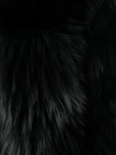 Shop Dsquared2 Fox Fur Jacket - Black