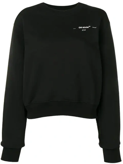 Shop Off-white Logo Chest Sweatshirt In Black