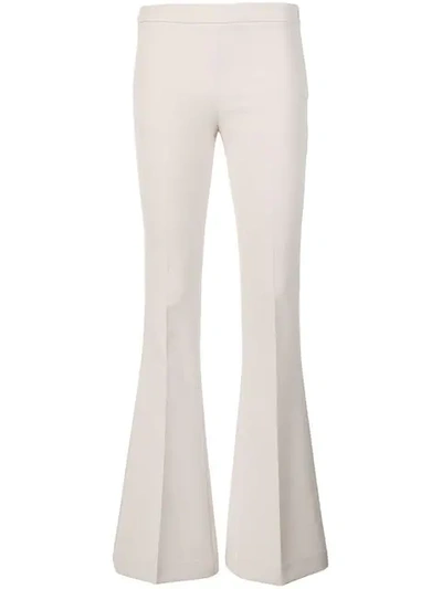 Shop Blanca Flared Trousers In Neutrals