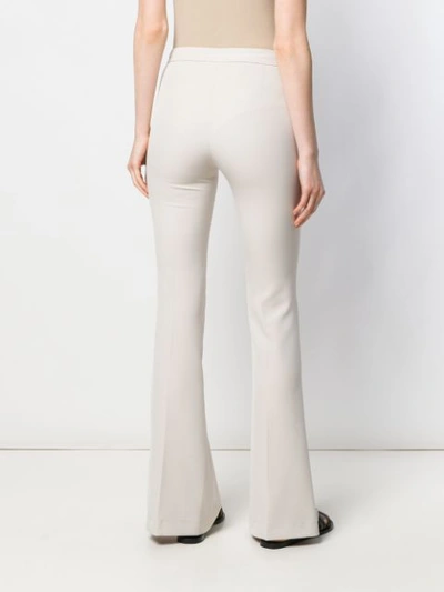 Shop Blanca Flared Trousers In Neutrals