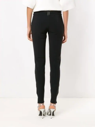 Shop Gloria Coelho Belted Leggings In Black